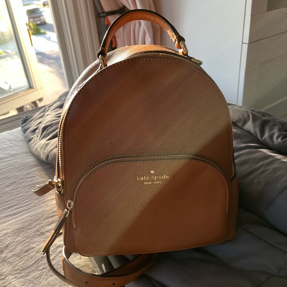 Kate Spade Brown Leather Backpack